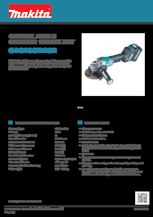 Cordless Angle Grinders Makita GA029GD202 