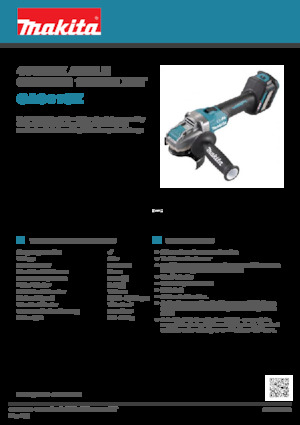Cordless Angle Grinders Makita GA041GZ 