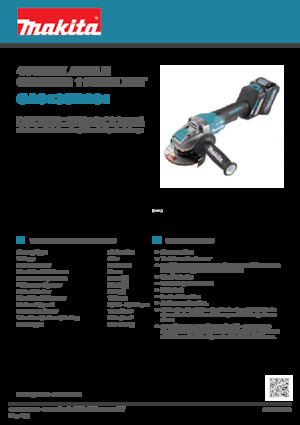 Cordless Angle Grinders Makita GA043GD201 