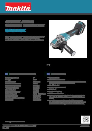 Cordless Angle Grinders Makita GA044GZ 