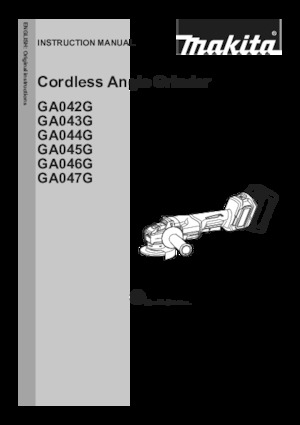 Cordless Angle Grinders Makita GA047GZ02