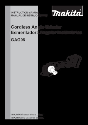 Akülü Açılı Öğütücüler Makita GAG06Z