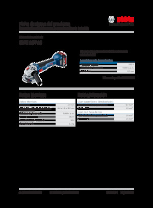 Akülü Açılı Öğütücüler Bosch GWS 18V-10