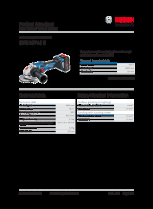 Cordless Angle Grinders Bosch GWS 18V-15 C