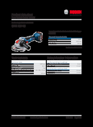 Cordless Angle Grinders Bosch GWX 18V-10