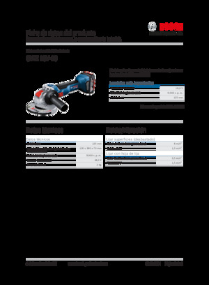 Cordless Angle Grinders Bosch GWX 18V-10