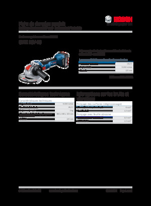 Cordless Angle Grinders Bosch GWX 18V-10