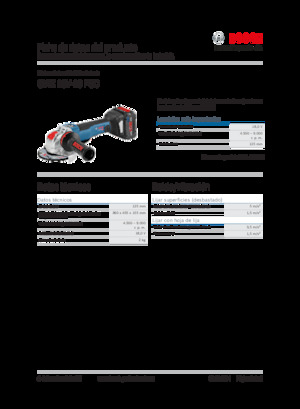 Cordless Angle Grinders Bosch GWX 18V-10 PSC