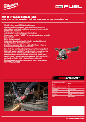 Cordless Angle Grinders Milwaukee M18 FSAG125X-0X
