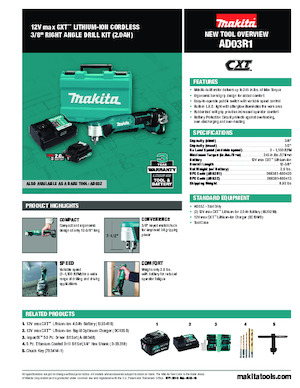Cordless Drill & Screw Drivers Makita AD03R1