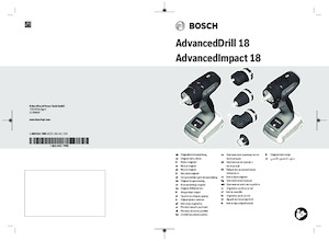 Akülü Matkap ve Tornavidalar Bosch AdvancedDrill 18