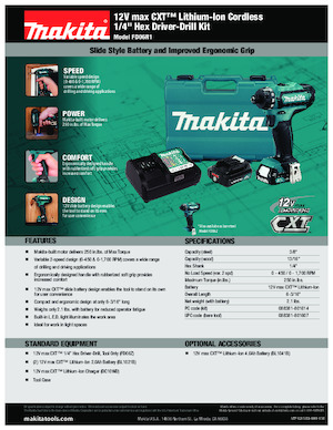 Cordless Drill & Screw Drivers Makita FD06R1 