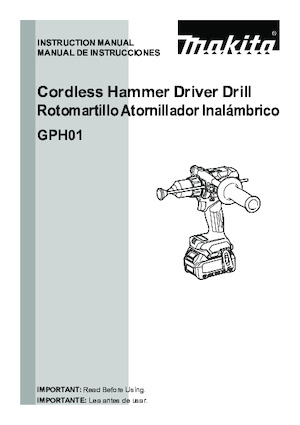 Cordless Drill & Screw Drivers Makita GPH01D