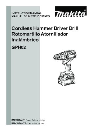 Cordless Drill & Screw Drivers Makita GPH02Z