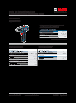 Cordless Drill & Screw Drivers Bosch GSR 12V-15