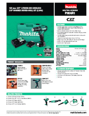 Cordless Drill & Screw Drivers Makita PH06R1