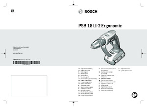 Cordless Drill & Screw Drivers Bosch PSB 18 LI-2 Ergonomic