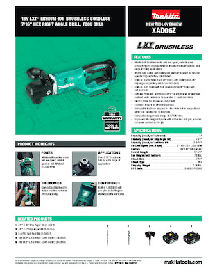 Cordless Drill & Screw Drivers Makita XAD06Z
