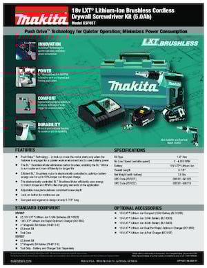 Cordless Drill & Screw Drivers Makita XSF03T
