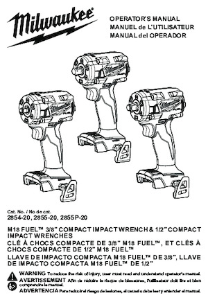 Cordless Impact Drivers & Wrenches Milwaukee 2855P-20