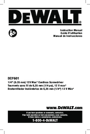 Cordless Impact Drivers & Wrenches DEWALT DCF601F2