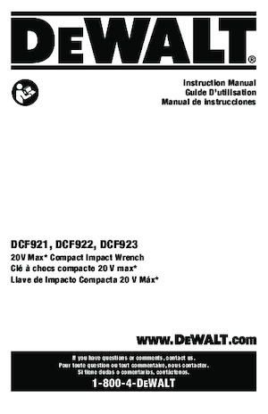 Cordless Impact Drivers & Wrenches DEWALT DCF923GP2