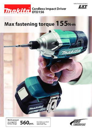 Cordless Impact Drivers & Wrenches Makita DTD156