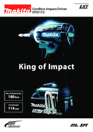 Cordless Impact Drivers & Wrenches Makita DTD172