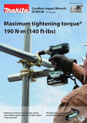 Cordless Impact Drivers & Wrenches Makita DTW190