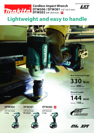 Cordless Impact Drivers & Wrenches Makita DTW301 