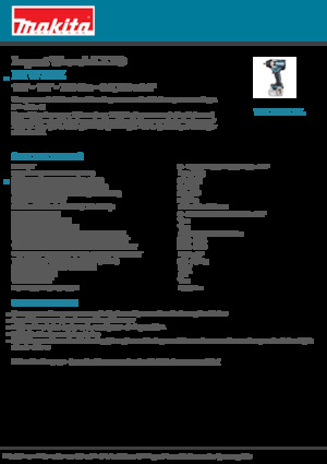 Cordless Impact Drivers & Wrenches Makita DTW701Z