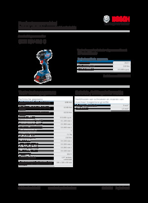 Akülü Darbeli Matkaplar ve Anahtarlar Bosch GDR 18V-210 C