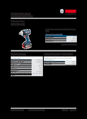 Cordless Impact Drivers & Wrenches Bosch GDS 18V-300