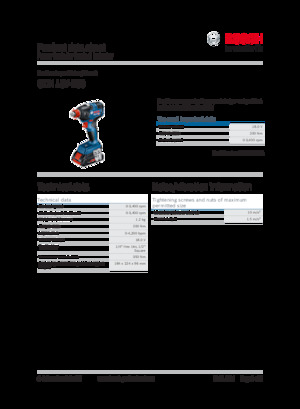 Cordless Impact Drivers & Wrenches Bosch GDX 18V-200
