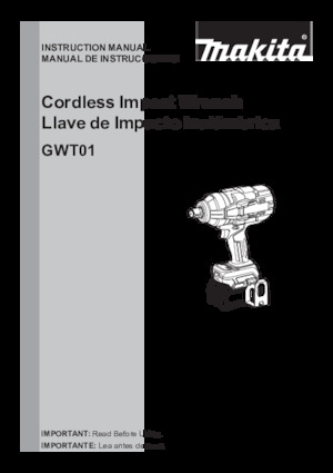 Cordless Impact Drivers & Wrenches Makita GWT01D