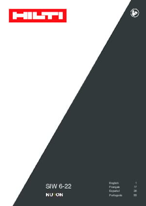 Akülü Darbeli Matkaplar ve Anahtarlar Hilti SIW 6-22 ½ 