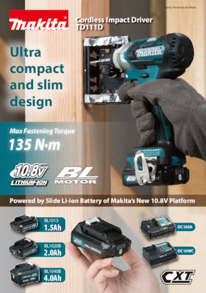 Cordless Impact Drivers & Wrenches Makita TD111D
