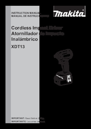 Cordless Impact Drivers & Wrenches Makita XDT13Z