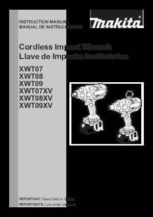 Cordless Impact Drivers & Wrenches Makita XWT08T