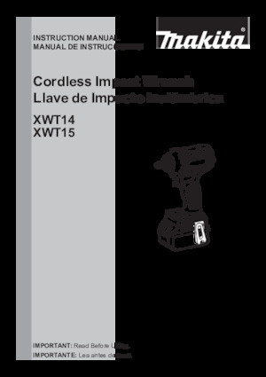 Cordless Impact Drivers & Wrenches Makita XWT15T