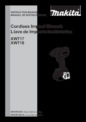 Cordless Impact Drivers & Wrenches Makita XWT17T