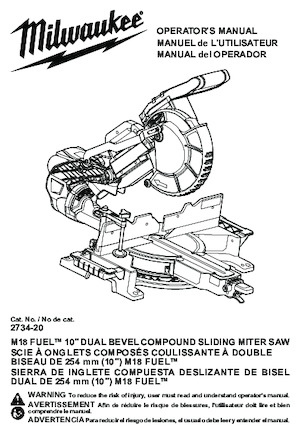 Cordless Mitre Saws Milwaukee 2734-20
