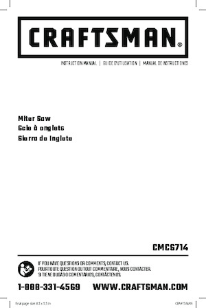 Akülü Gönye Testereleri Craftsman CMCS714M1 