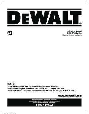 Akülü Gönye Testereleri DEWALT DCS361B