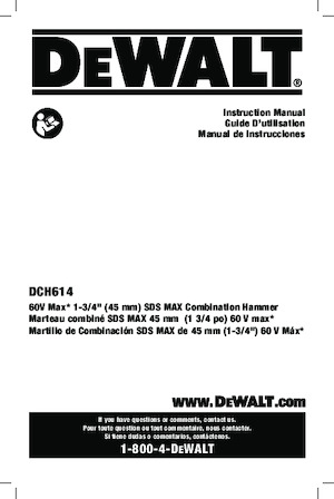 Cordless Rotary Hammers SDS DEWALT DCH614B