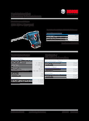 Cordless Rotary Hammers SDS Bosch GBH 18V-LI Compact