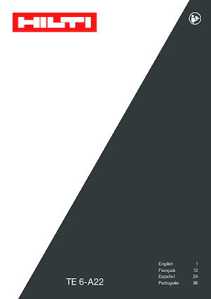 Akülü Döner Çekiçler SDS Hilti TE 6-A22 