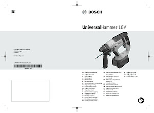 Cordless Rotary Hammers SDS Bosch UniversalHammer 18V