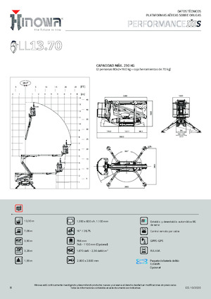 Crawler Articulating Boom Lifts Hinowa Lightlift 13.70 Performance IIIS