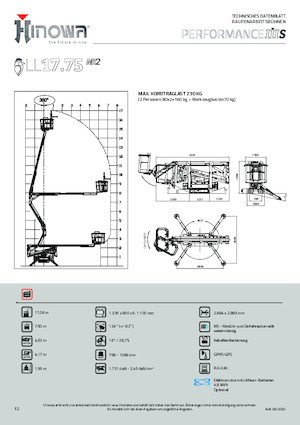 Crawler Articulating Boom Lifts Hinowa Lightlift 17.75 Performance IIIS MK3